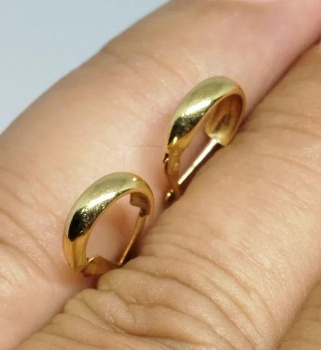 Brincos argola Ouro 18k - 1cm