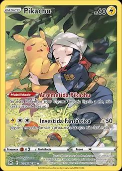 Carta do Pikachu pokémon 