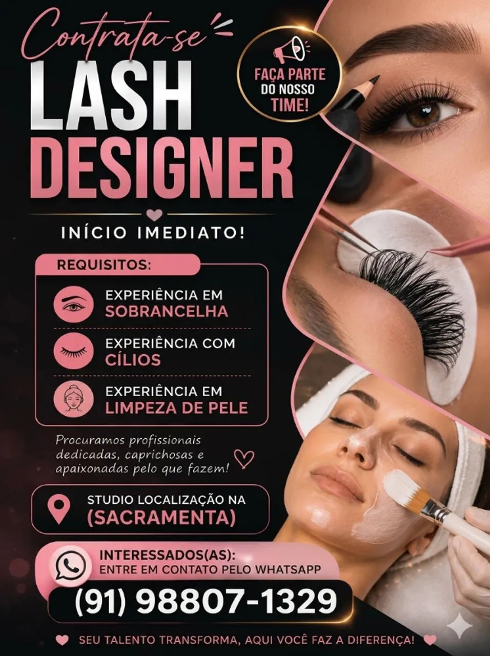Contrata-se Lash designer 