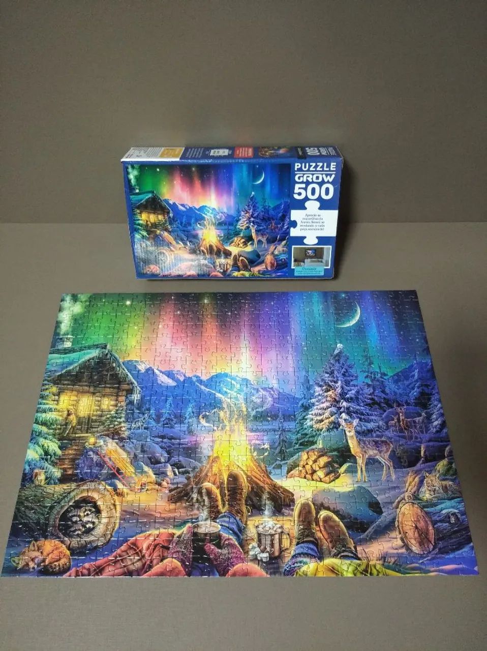 Quebra Cabeça Aurora Boreal Grow 500pç - Foto 2