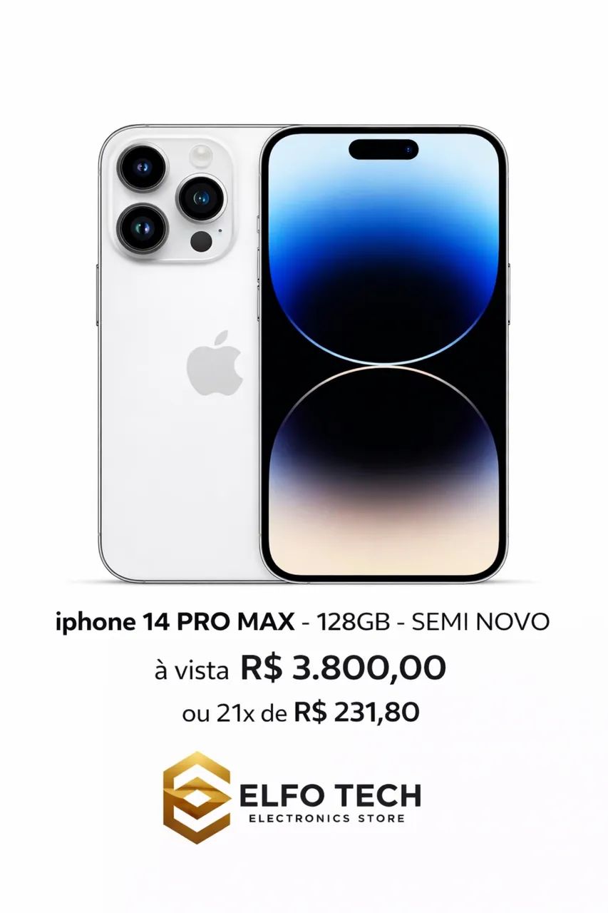 IPHONE 14 PRO MAX - 128GB - SEMI NOVO - Celulares e Smartphones
