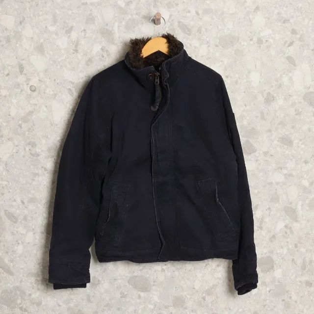 jaqueta azul abercrombie & fitch