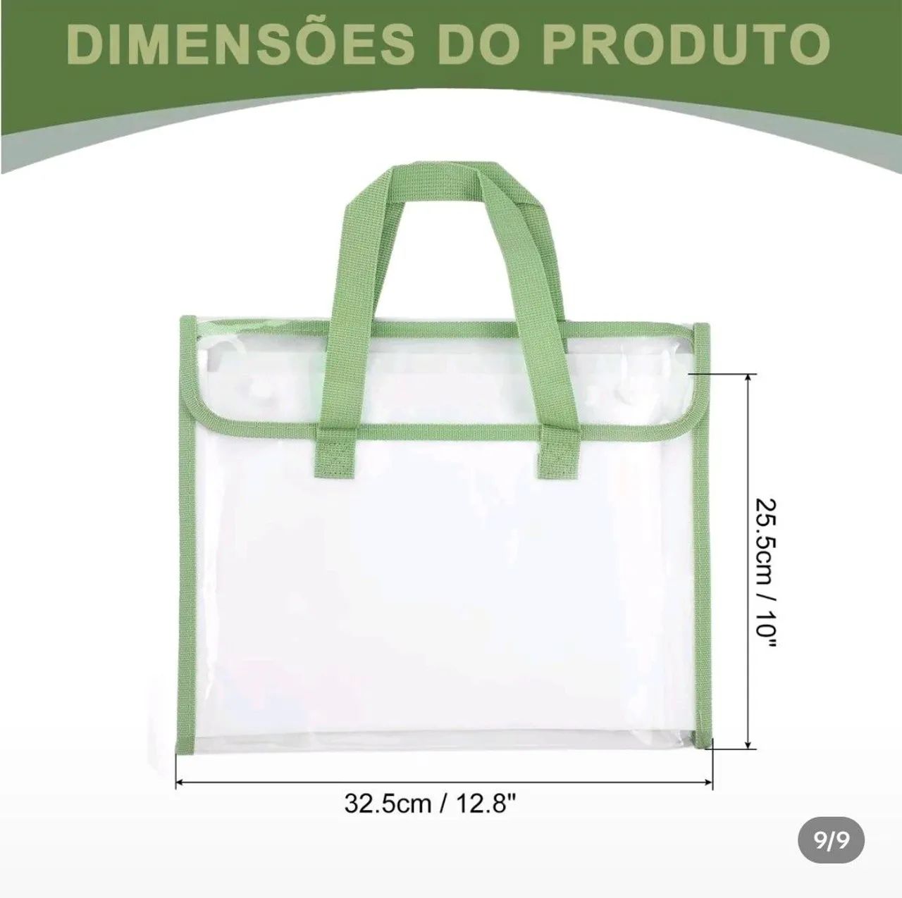 Pasta sanfonada com Alça- transparente  - Foto 4