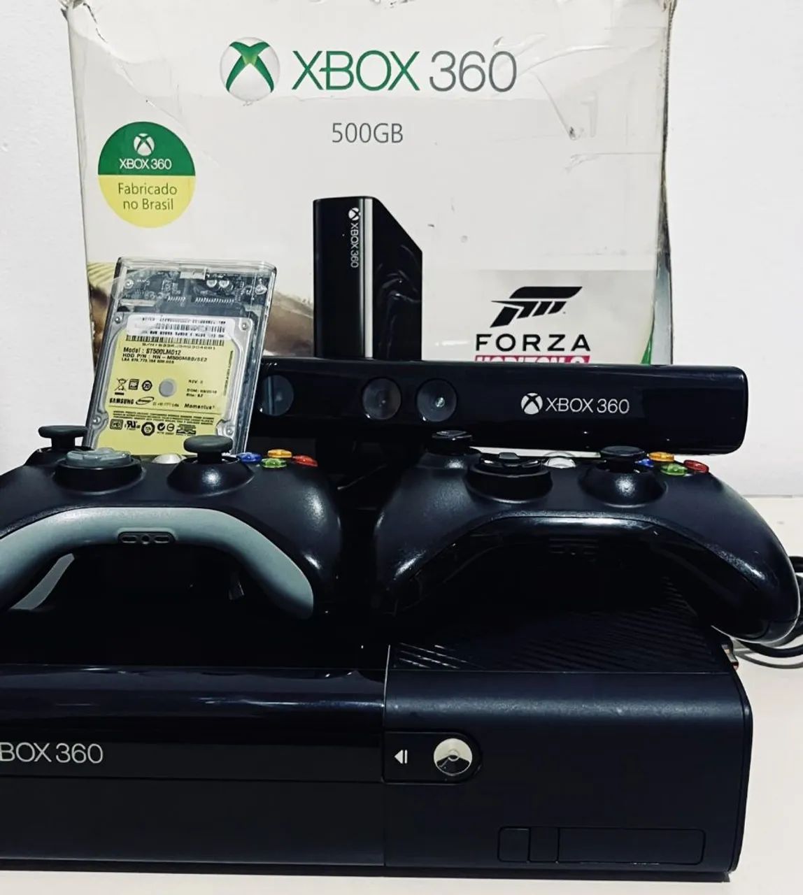 Consola Xbox 360 Super Slim / E Completa com 2 Controlos, Kinect e HD de 500GB - Foto 4