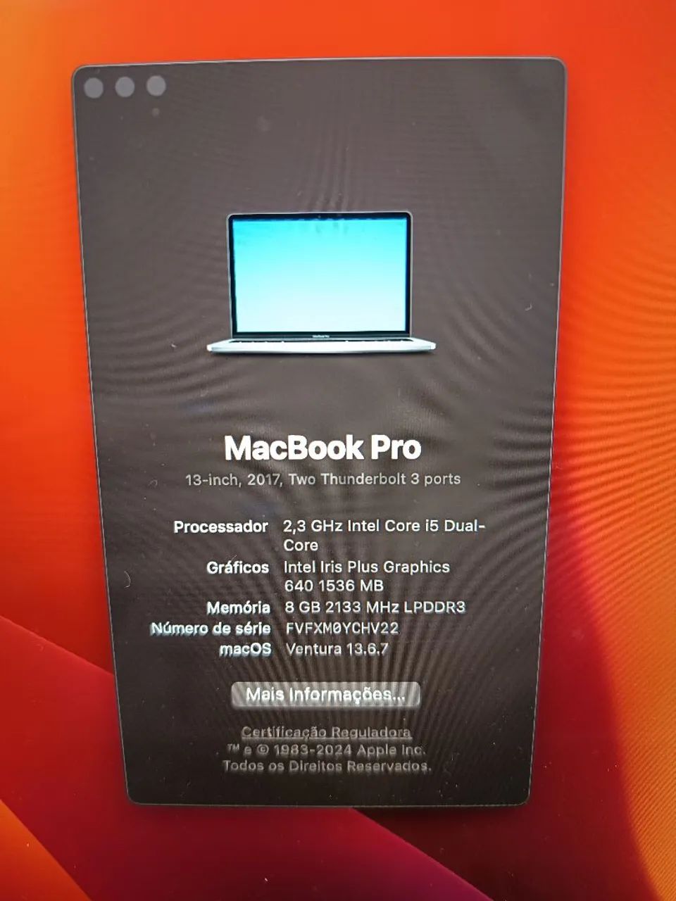 MacBook PRO 2017 tela 13 polegadas 8GB RAM + carregador e capa - Foto 4