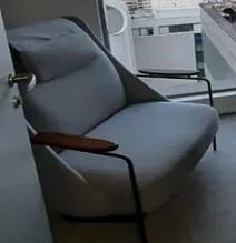 Poltrona Esdra Tecido Cinza - Foto 2