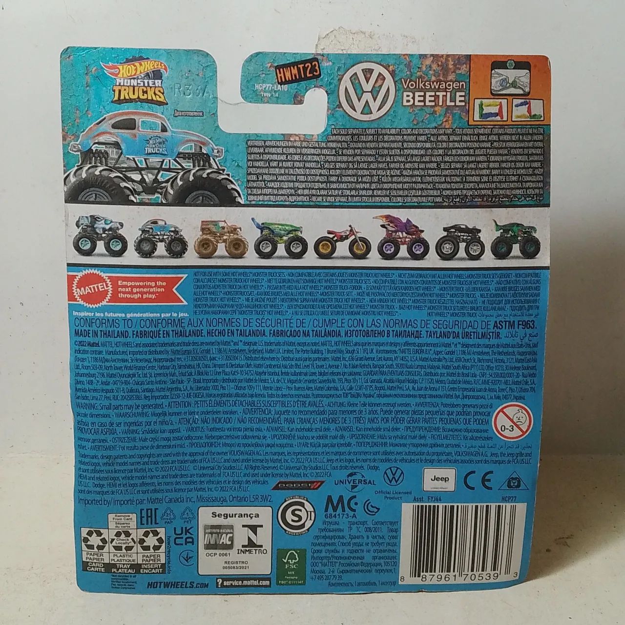 Hot Wheels Volkswagen Fusca Beetle Monster Trucks - Foto 3