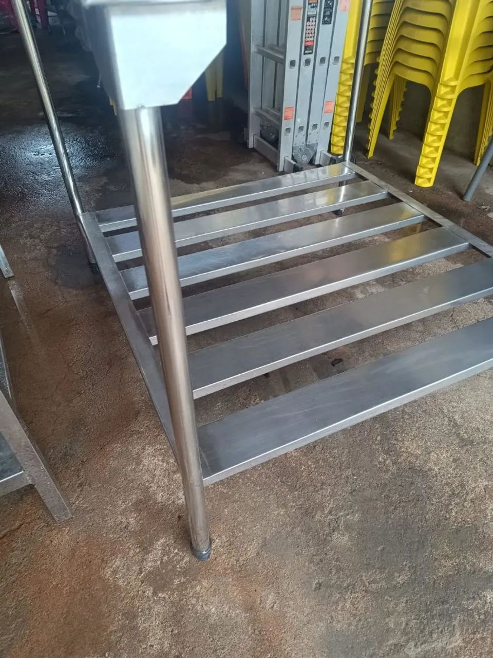 Mesa aço inox quadrada - Foto 3