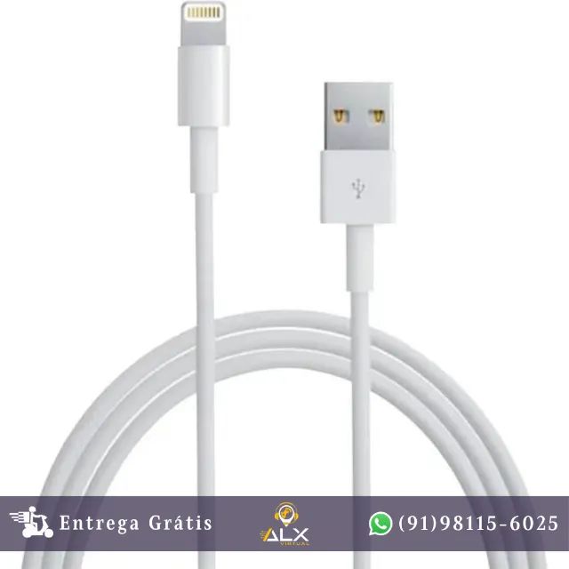 Cabo Usb Lightning 3.0a 1mt Branco Flex *ENTREGA GRÁTIS*