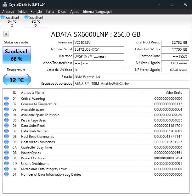 NVME  XPG 256gb - Foto 3