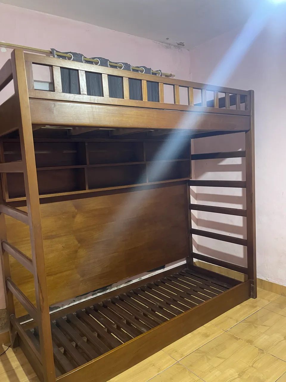 Cama beliche madeira rústica 470981239563233280