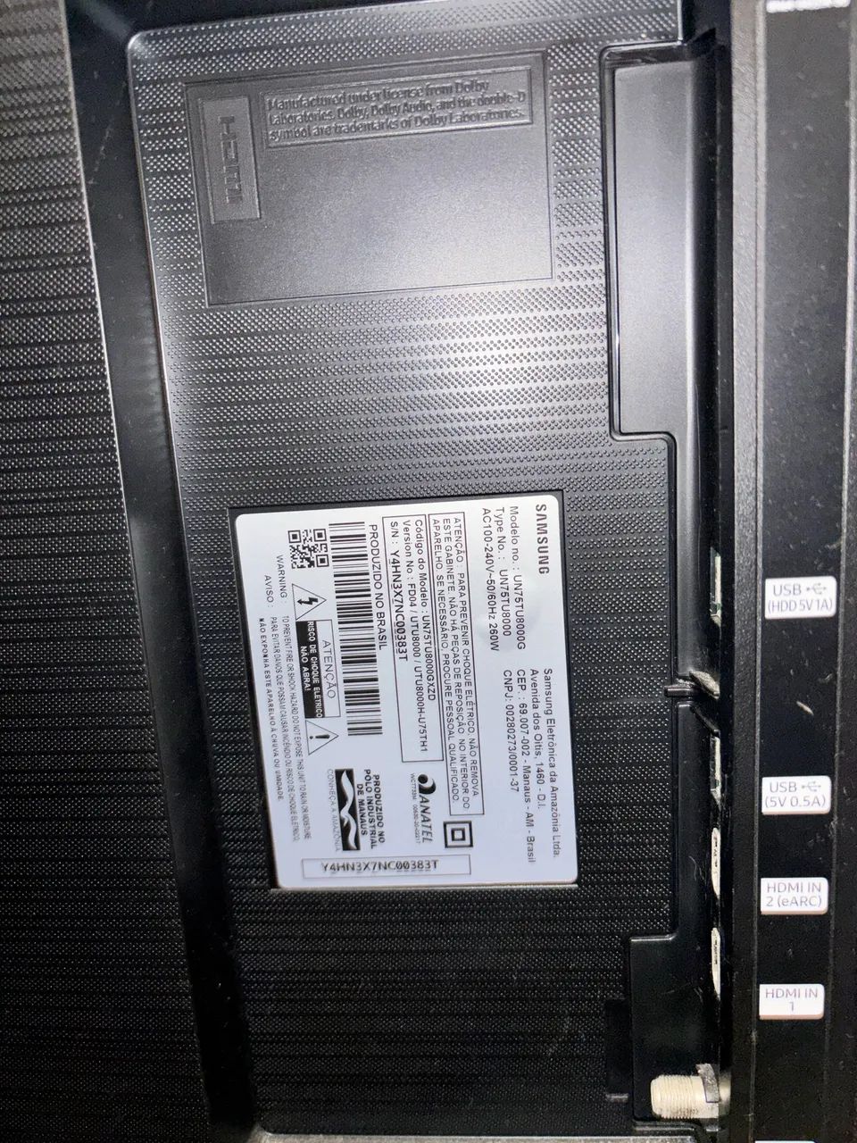 Tv smart 4k  75 polegadas Samsung 