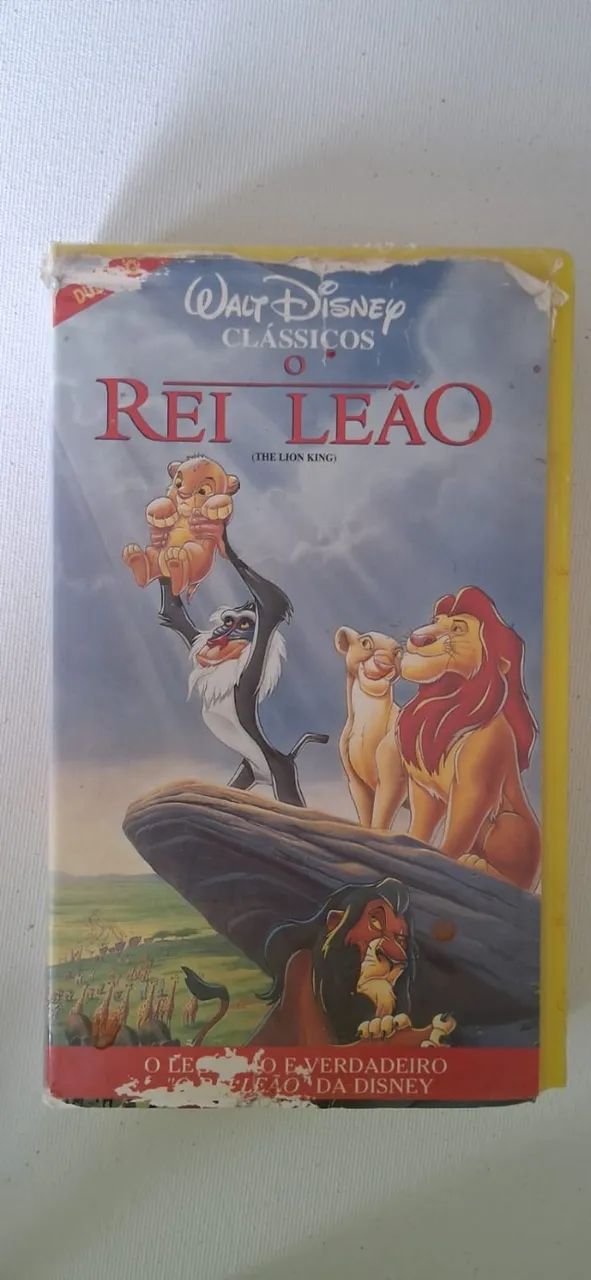 fita vhs rei leao disney usada