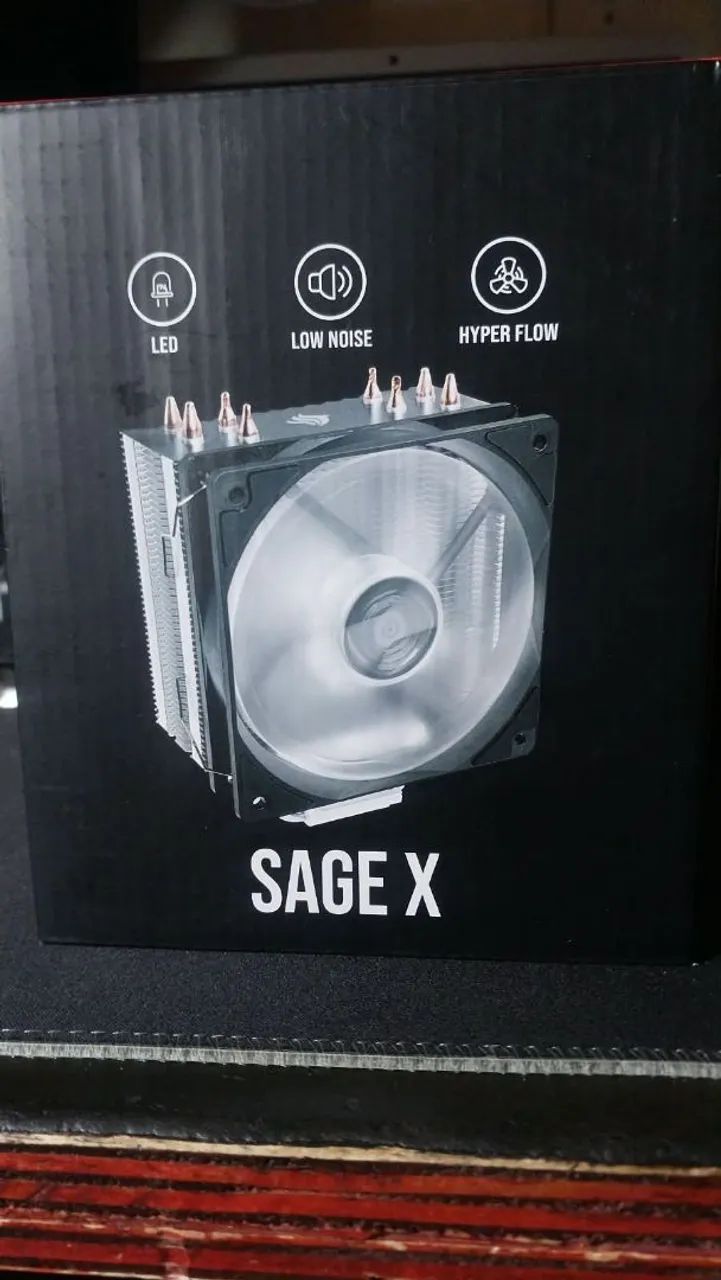 Air Cooler Pichau Sage X White LED - Socket Intel e AMD AM4