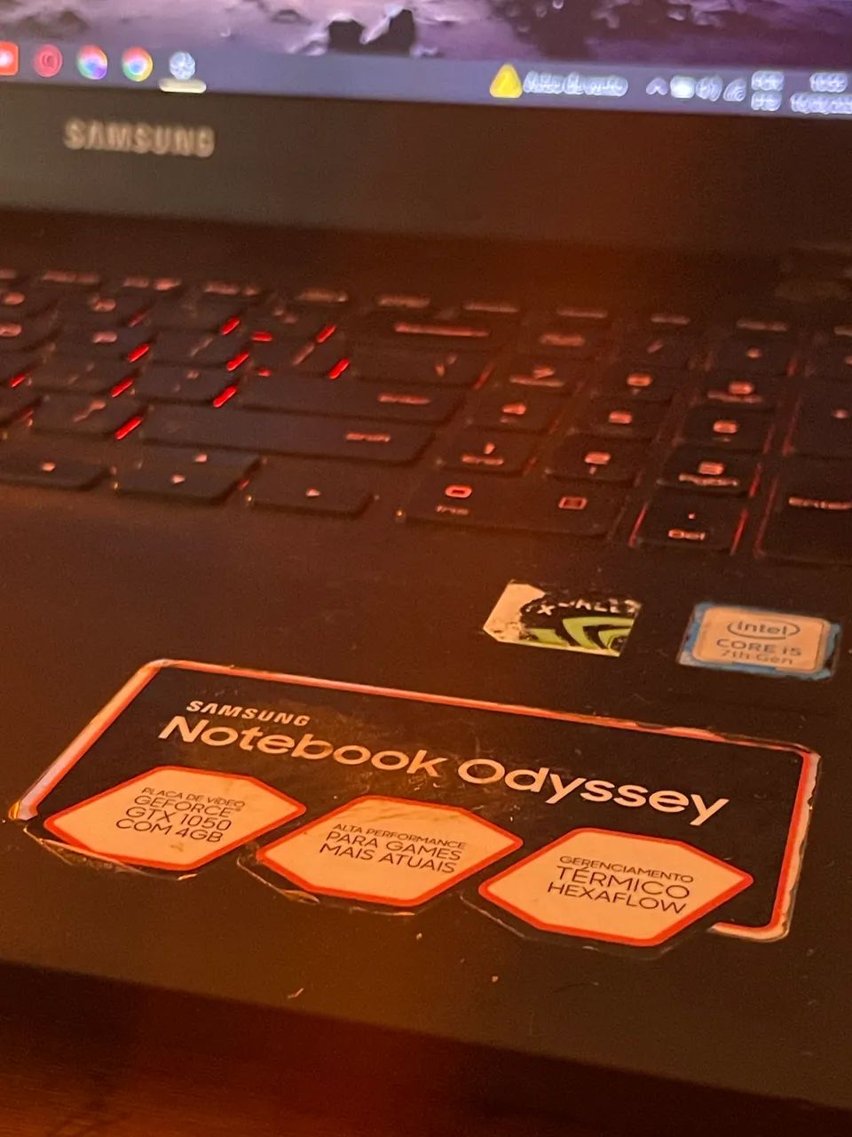  Notebook Gamer Samsung Odyssey - GTX 1050 4GB (Tanque de Guerra) - Foto 4