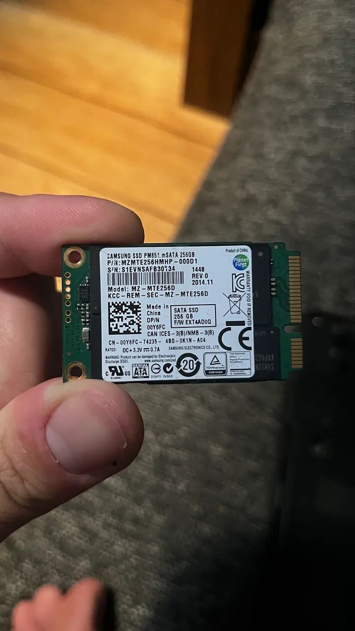 SSD Samsung 256gb msata 