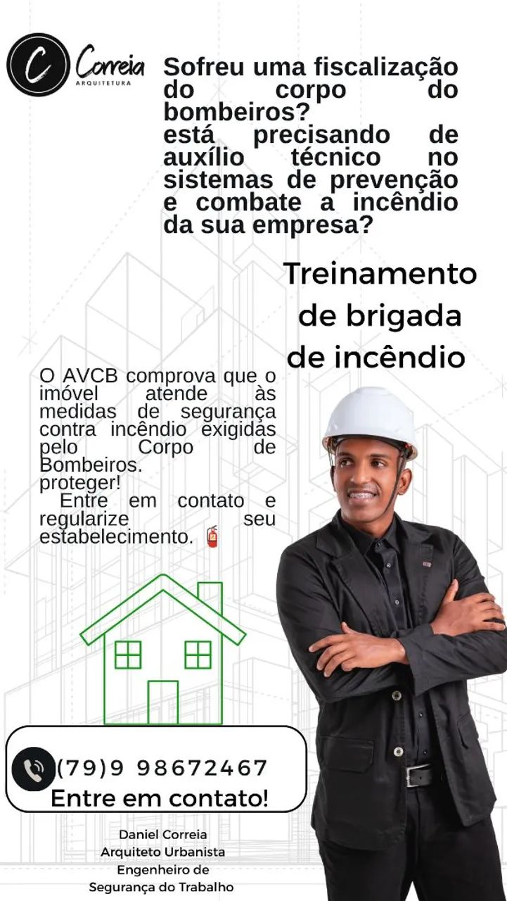 Treinamento de brigada de incêndio.