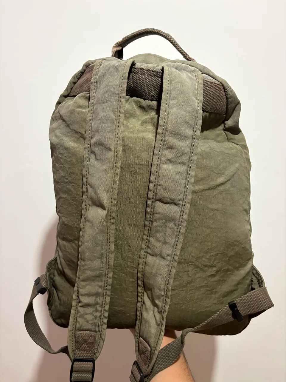 Mochila Kipling Seoul Large Original na cor verde oliva. - Foto 2