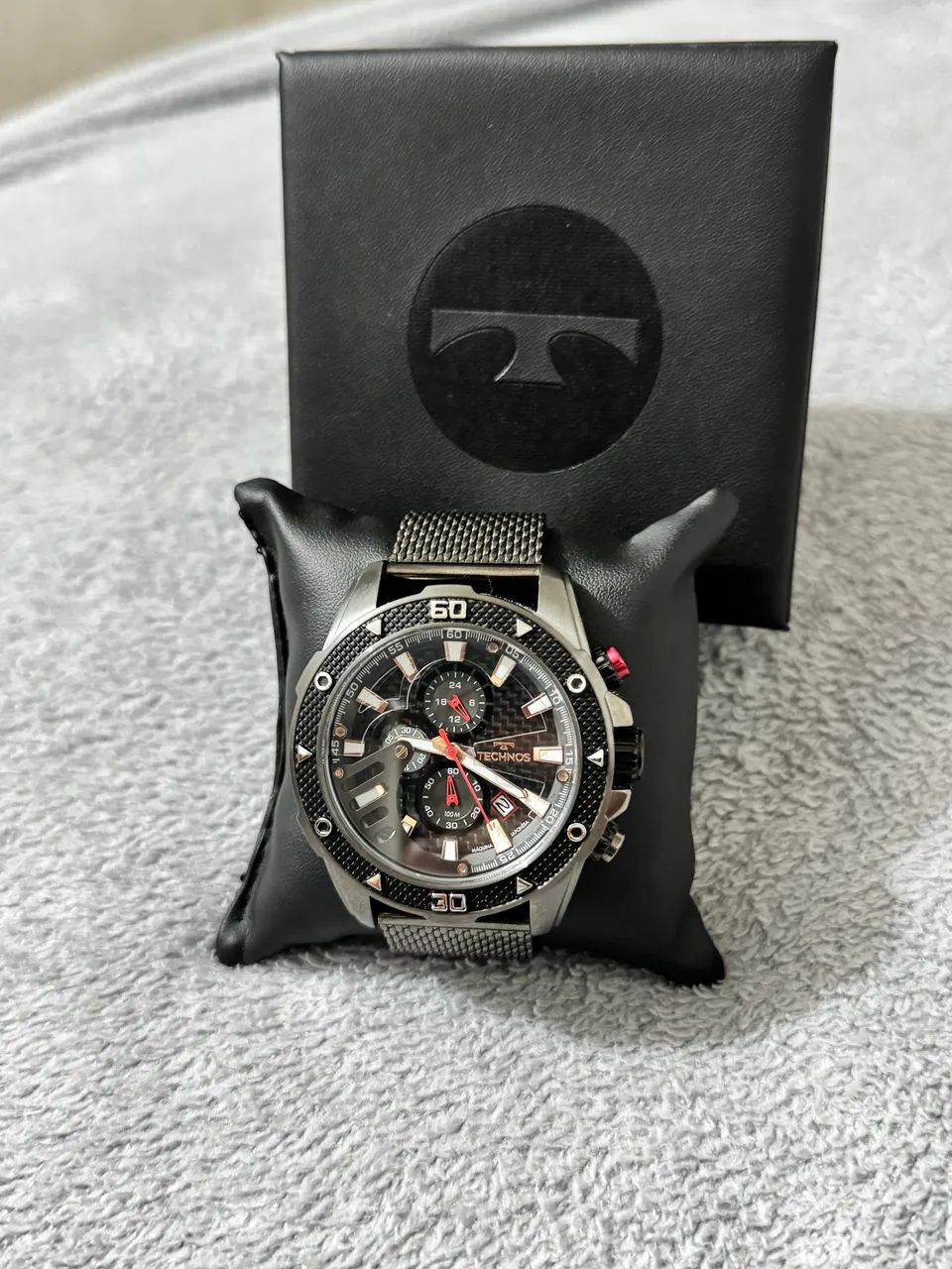 RELÓGIO TECHNOS TS CARBON GRAFITE - NOVO - Foto 5