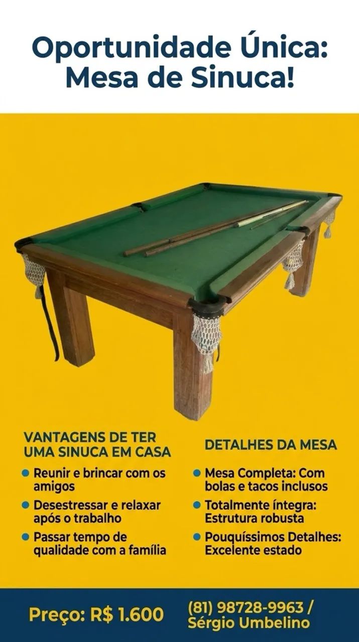 Mesa de sinuca 