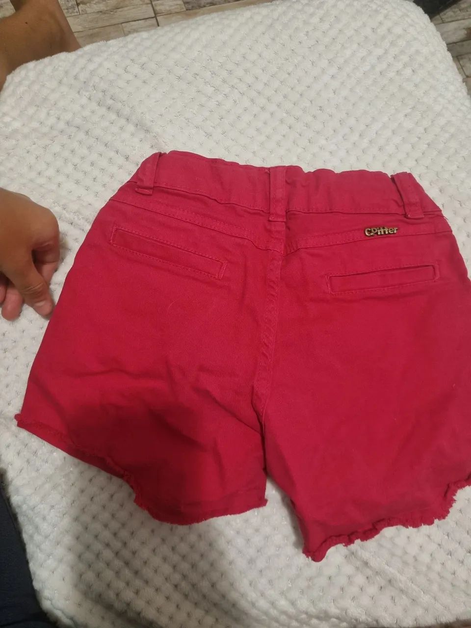 SHORTS JEANS ROSA tam 8 (usado-bom estado) - Foto 2