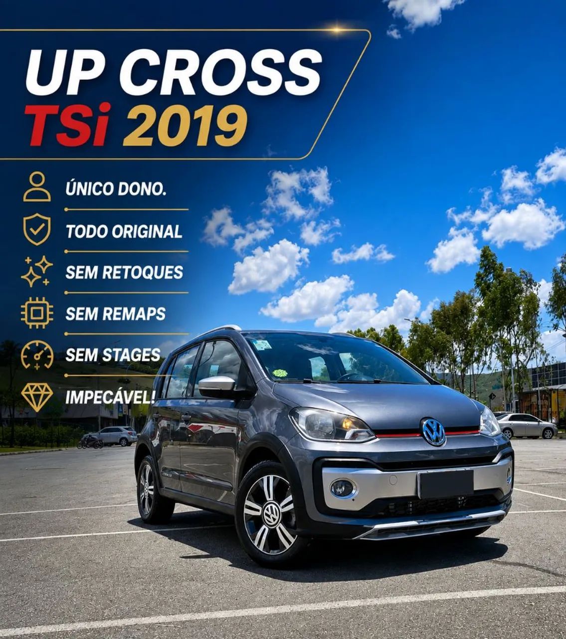 Volkswagen Up! up! cross 1.0 TSI Total Flex 12V 5p 2019