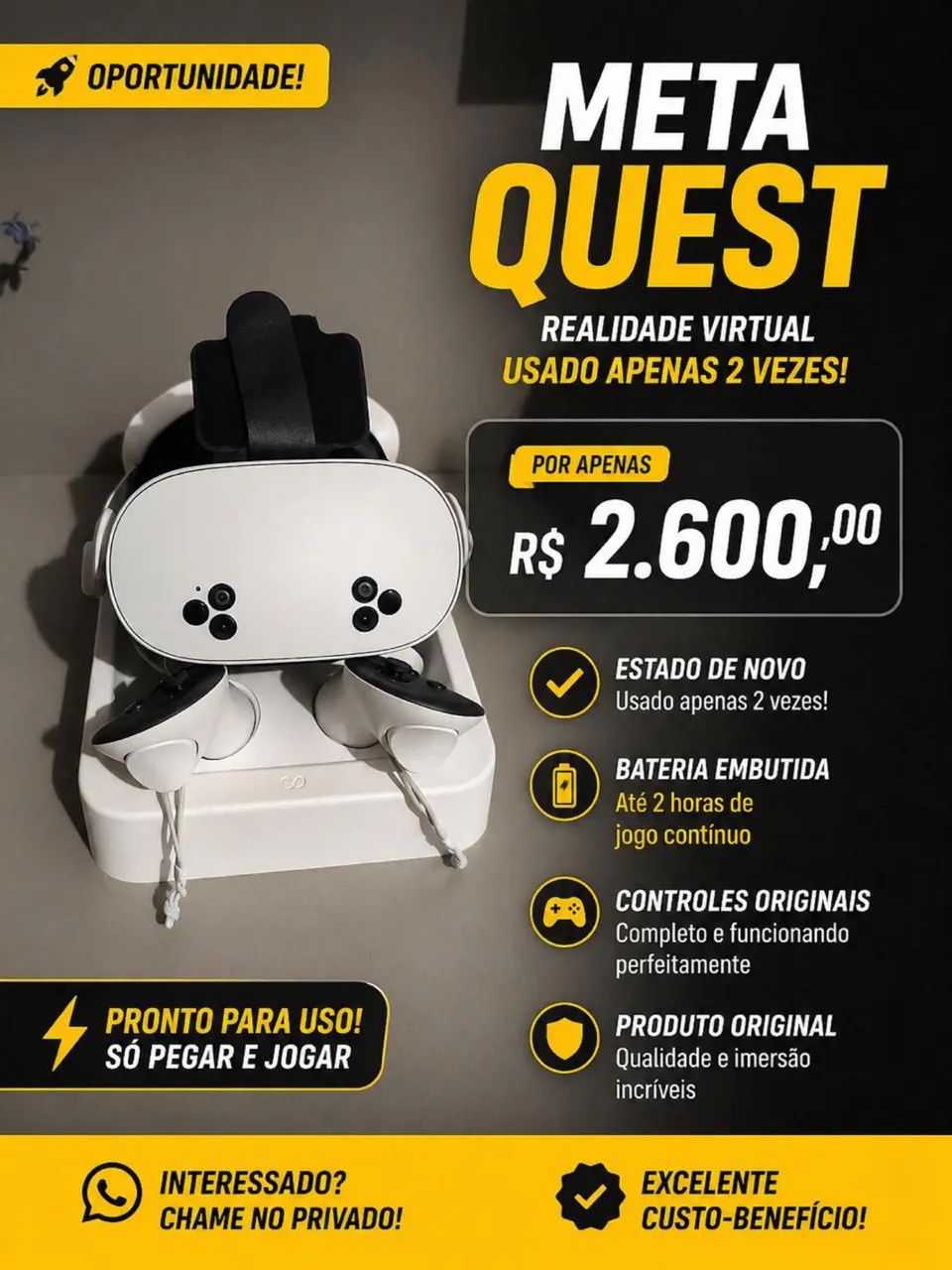 Óculos de realidade virtual 