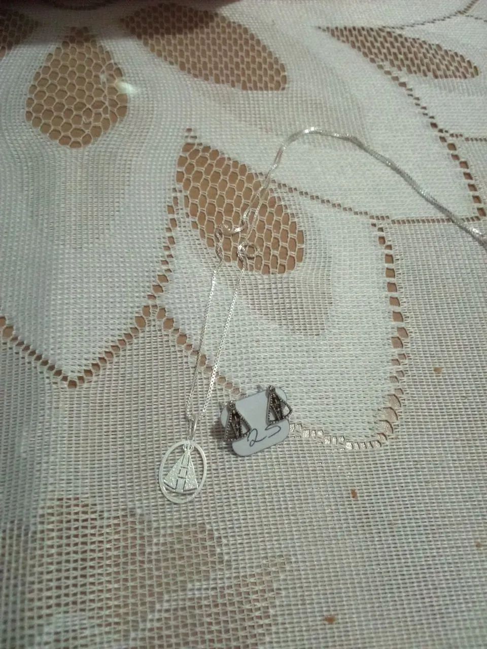 Conjunto de brinco e colar nossa senhora aparecidaa 