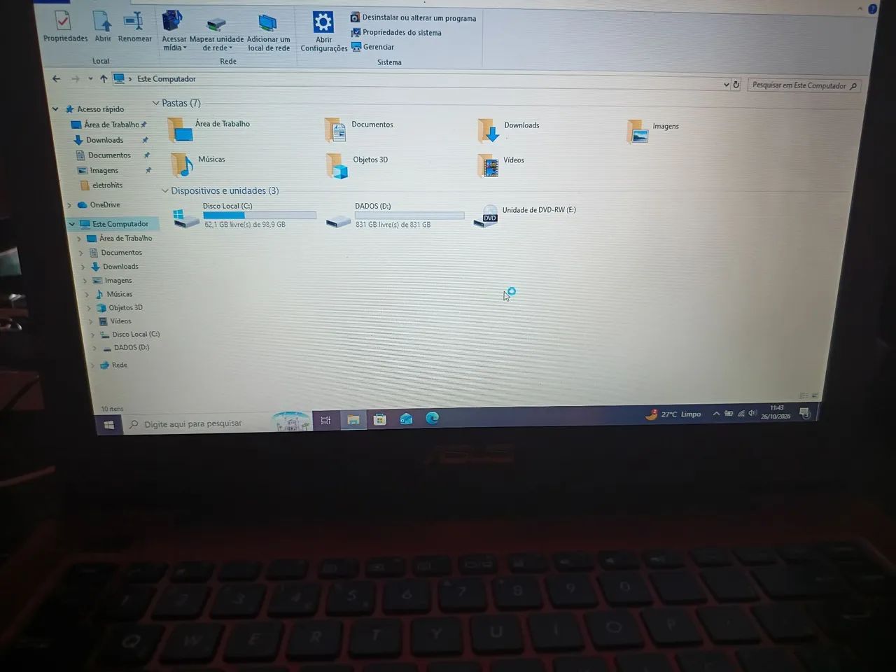 Belo Notebook Asus 1tera byte,4gb ram,core i3.Veja! - Foto 3