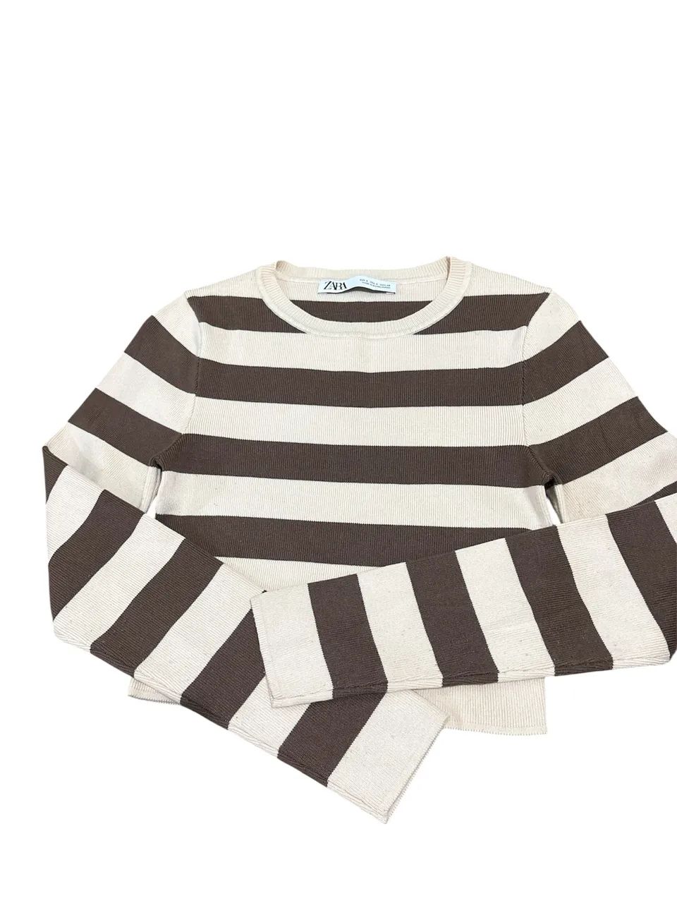 Blusa Cropped Listrada ZARA P - Foto 3