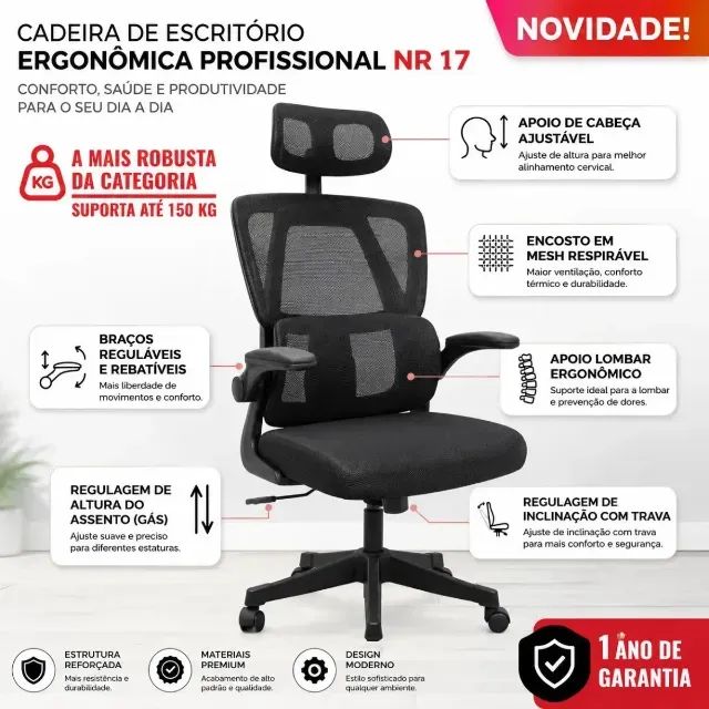 Cadeira escritorio - Foto 3
