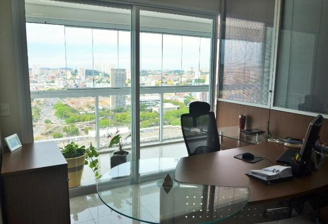 Linda Sala Comercial Mobiliada Andar Alto E Varanda