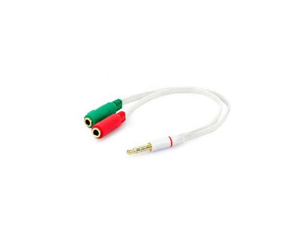 Cabo de Áudio P2 x 2 P2 Fêmea para Headset/Headfone