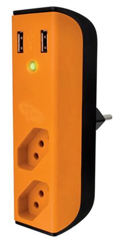 Carregador 2 portas usb c/ filtro de linha + 2 tomadas enermax- ananindeua aurá