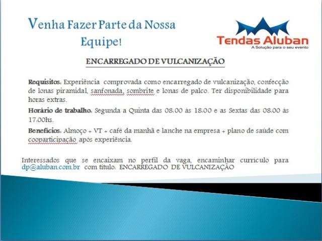 Vaga: Encarregado de Vulcanização