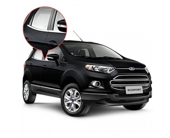 Kit Friso Lateral Pestana Janela Cromado Ecosport 4p