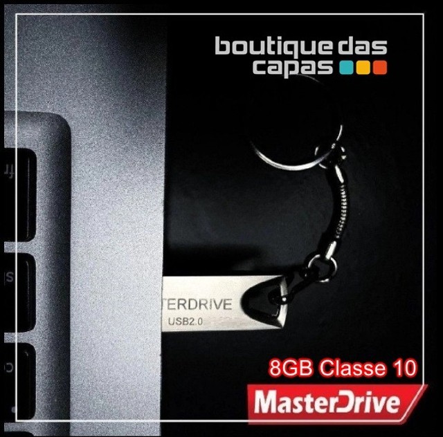 pen drive chaveiro masterdrive 8gb classe 10 usb 2.0 metal - Foto 4