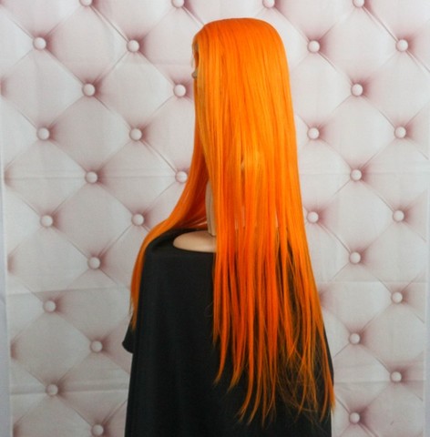 Peruca Lace Front Laranja 95cm Premium Wig Up! - Foto 2