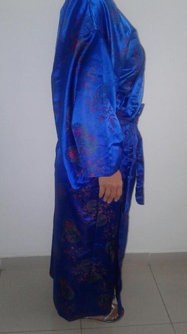 Kimono Feminino Coreano De Seda - Foto 3