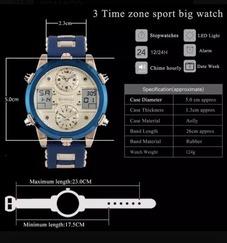 Relógio militar Analógico Digital  Novo  - Foto 3