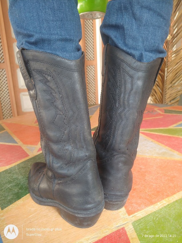Bota de couro legítimo masculino  - Foto 3