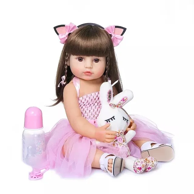 Boneca Bebê Boneca Reborn Menino 100% Silicone Pode Tomar Banho 48cm - Boneca  Reborn Original Silicone