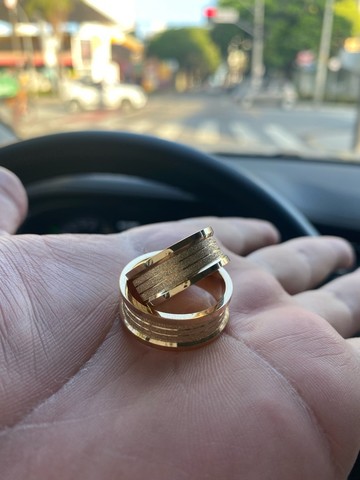 Aliança Ouro18k 8mm par  - Foto 5