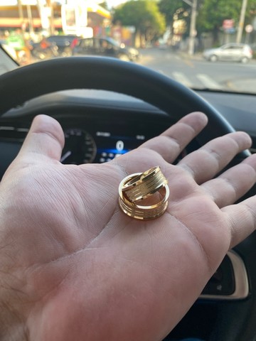 Aliança Ouro18k 8mm par  - Foto 2