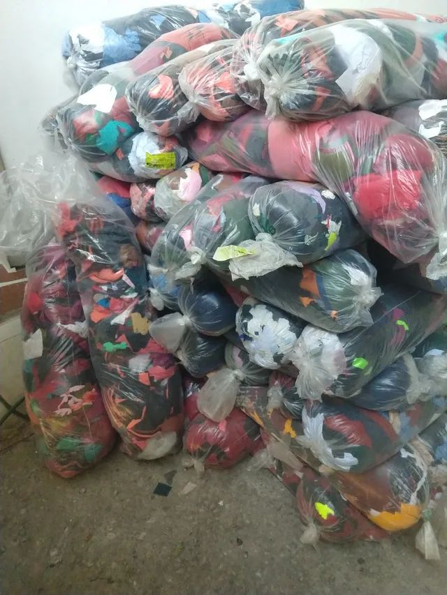 Retalhos de malha*Sobra de tecido*Malha*Poliéster  - Foto 3