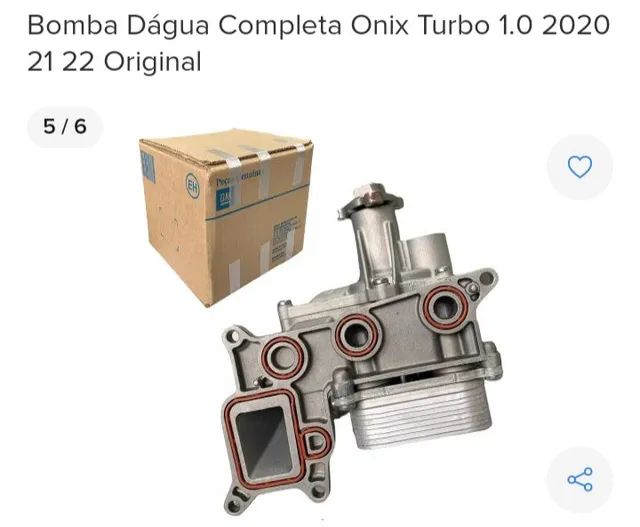 Bomba d'água completa onix turbo 1.0 20 21 22 original 