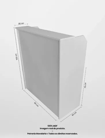 vallet branco 90cm - Foto 3