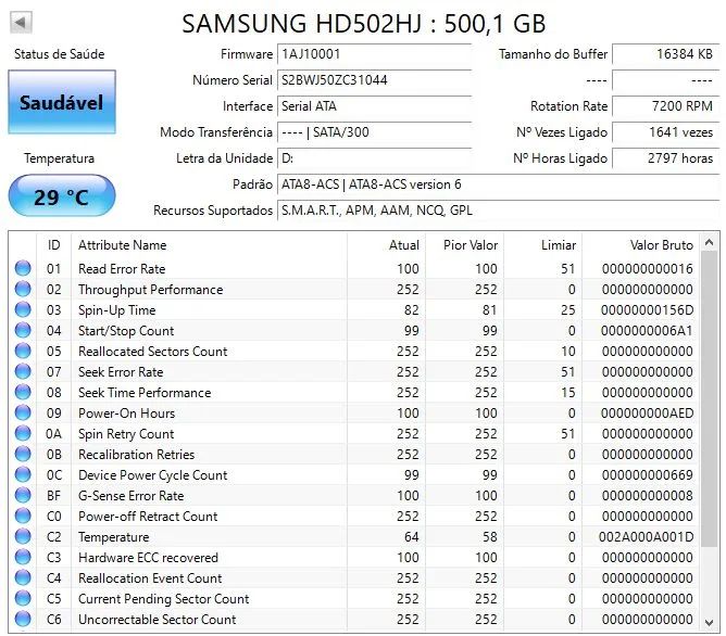 HD SAMSUNG 500GB FUNCIONANDO PERFEITAMENTE SAUDÁVEL  - Foto 2