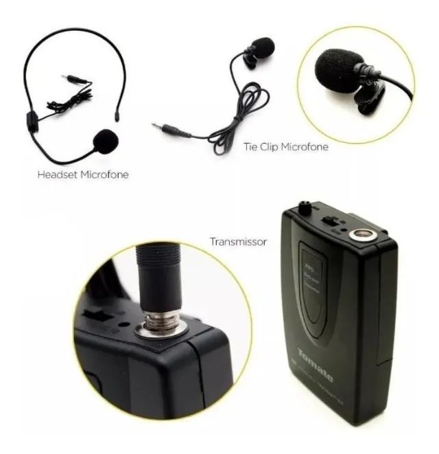 Microfone Sem Fio Digital Profissional Tomate Mt-2201 - Foto 3