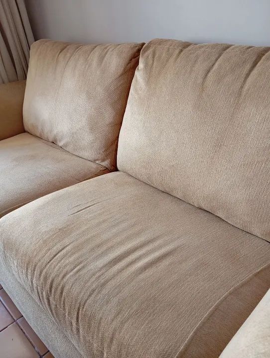 Sofá 2 lugares bege - ótimo estado! - Foto 4